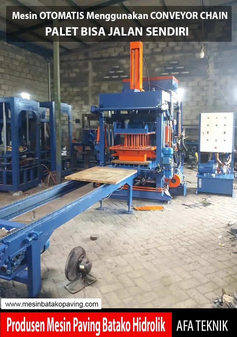 MESIN BATAKO PAVING OTOMATIS TRANSFER PALET Mesin-Batako-Paving-Block-Hidrolik-Murah-OTOMATIS-transfer-palet
